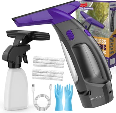 Streak-Free and Powerful Window Vacuum Squeegee Cordless, Window Cleaner with Ultra Absorbent Lint Free Microfiber Cloth, Multi-Purpose Gift Deep Cleans Window, Shower Glass, Mirror and Car - Image 2