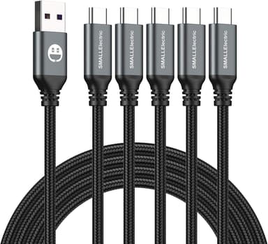 CarPlay USB Type C Cable 5-Pack 3FT, USB Type A to C Fast Car Charger Cords for Braided Fast Charging Cable for 17/17 Pro/16e/16/15 Pro Max/Samsung Galaxy Note S20 S10 S9 S8 Plus LG V50 V40 G8 G7 - Image 2