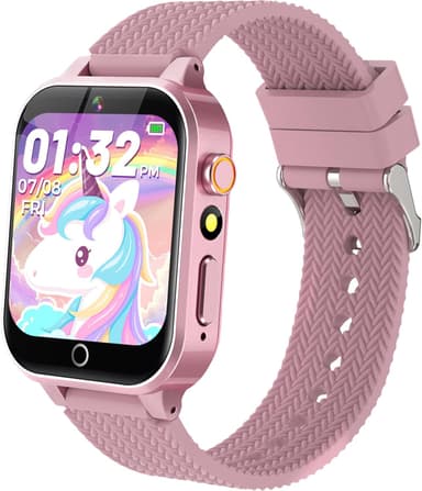 Kids Smart Watch with 2 Screen Protectors, 1.5'' Touch Screen, 26 Games, Audiobook, Learn Card, HD Camera, Video, Pedometer, Alarm Clock - Educational Wristwatch Learning Toy Fun for Birthday Gifts - Image 2