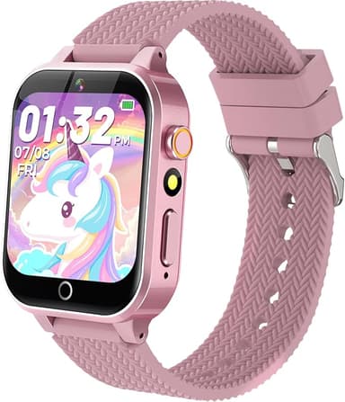 Kids Smart Watch with 2 Screen Protectors, 1.5'' Touch Screen, 26 Games, Audiobook, Learn Card, HD Camera, Video, Pedometer, Alarm Clock - Educational Wristwatch Learning Toy Fun for Birthday Gifts - Image 1