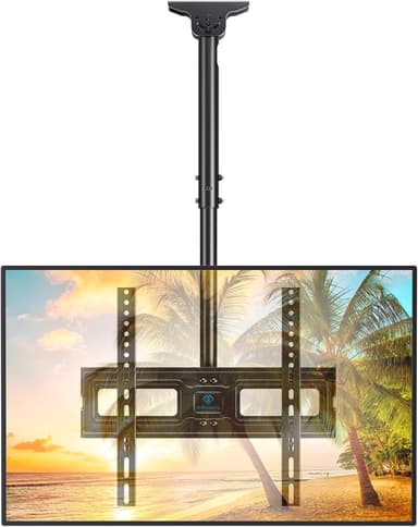 PERLESMITH Ceiling TV Mount for 26-65 inch Flat Screen Displays, Max VESA 400x400mm, Hanging Adjustable Ceiling TV Bracket Fits Most LCD LED OLED 4K TVs, Pole Ceiling Mount Holds up to 110lbs, PSCM2 - Image 2