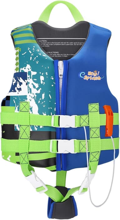 HeySplash Toddler Swim Vest, Kids Swimming Jacket Fit 30-50/50-80lbs, Child Floaties Vest wiht Safety Strap, Float Jacket for Girls/Boys on Pool,Beach,Boating, Learn to Swim Aid, M 3-6 Yrs/L 6-9 Yrs - Image 2