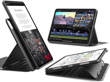 ESR for iPad Pro 13 Inch Case (M5/M4) 2025/2024, Rotating Case with Removable Magnetic Cover, Adjustable Portrait/Landscape Stand, 9 Standing Angles, Shift Series, Black - Image 1