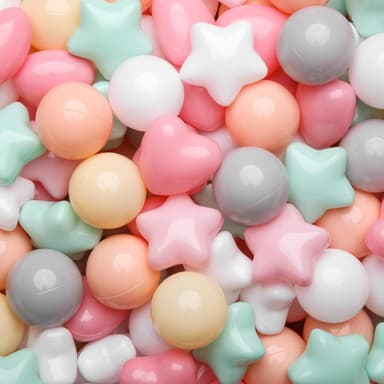 GOGOSO Ball Pit Balls,Plastics Balls for Ball Pit, Stars Hearts Shape for PastelBall for Toddlers Kids - Image 2