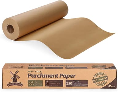 Unbleached 15 x 200 ft Parchment Baking Paper Roll - 250 Sq.Ft for Baking, Cooking, Grilling, Air Fryer and Steaming - Image 2