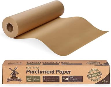 Unbleached 15 x 200 ft Parchment Baking Paper Roll - 250 Sq.Ft for Baking, Cooking, Grilling, Air Fryer and Steaming - Image 1