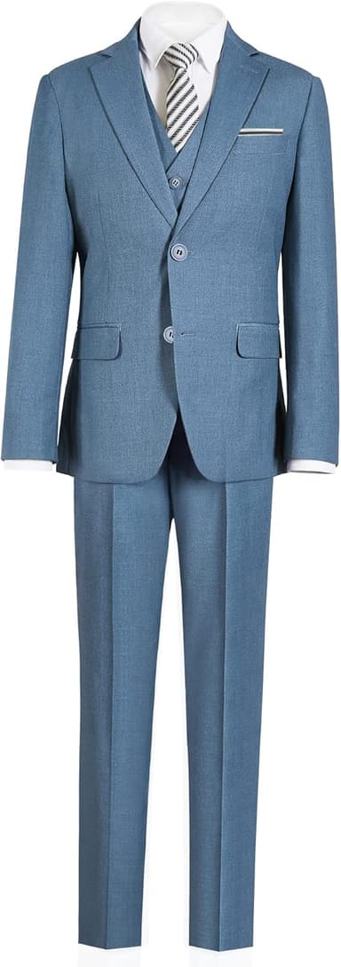 Marvelous World Boys' Formal Slim Fit Suit Set, Adjustable Waist - Image 2