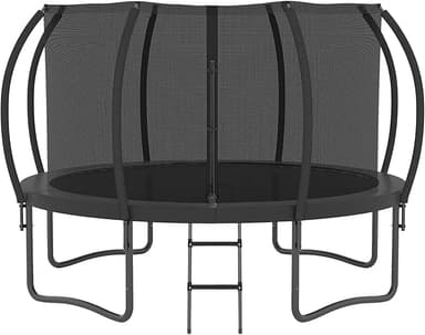 Trampoline 12FT 14FT Enclosure Net Outdoor Jump for Kids and Adults Round ASTM Approved Heavy-Duty Bounce Mat with Enhanced Weight Capacity - Image 1