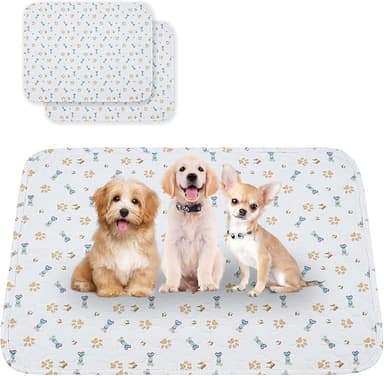 Washable Dog Pee Pads, 2-Pack Absorbent Reusable Puppy Pads, Machine Washable, Soft and Non-Slip, Waterproof and Leak-Proof Training Mats, Perfect for Crate, Sofa, Playpen, Bed - Image 1