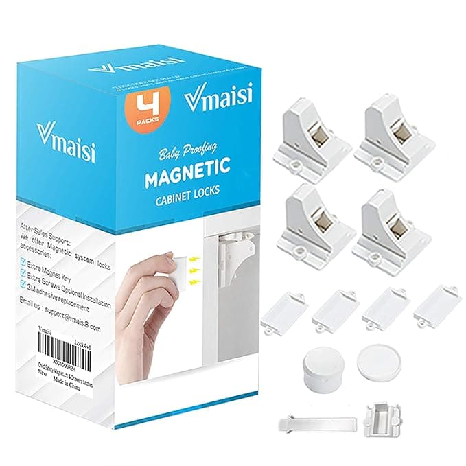 Vmaisi Magnetic Cabinet Locks for Babies (Stardand, Unit Count 4 - Image 1
