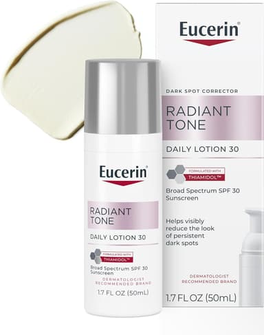 Eucerin Radiant Tone Daily Face Lotion with SPF 30, Dark Spot Corrector with Thiamidol, Face Moisturizer Helps Visibly Reduce the Look of Persistent Dark Spots, All Skin Types, 1.7 Fl Oz Bottle - Image 2