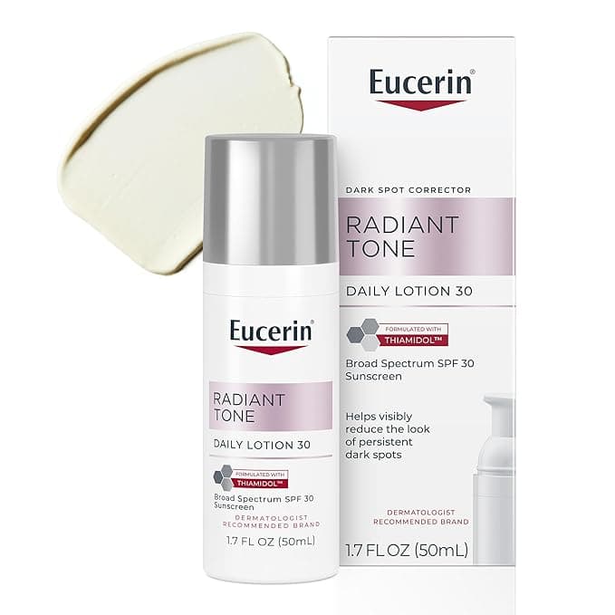 Eucerin Radiant Tone Daily Face Lotion with SPF 30, Dark Spot Corrector with Thiamidol, Face Moisturizer Helps Visibly Reduce the Look of Persistent Dark Spots, All Skin Types, 1.7 Fl Oz Bottle - Image 1