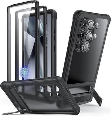 ESR for Samsung Galaxy S24 Ultra Armor Series Case, Full Body Protection Front Cover with Screen Protector and Extra Protective Front Frame, 3 Kickstand Modes, Military-Grade Protection, Black - Image 1