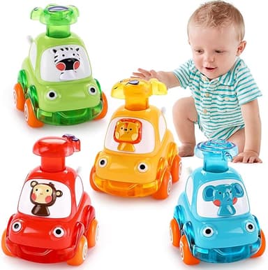 Cars Toys for 1 Year Old Boy Birthday Gift: Press and Go Toys Cars for Toddlers 1-3 Baby Toys 12-18 Months Toddler Toys Age 1-2 One Year Old Boy Toys First Birthday Gifts for 1-3 Year Old Boys Girls - Image 1