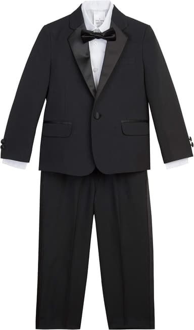 Nautica Boys' 4-Piece Tuxedo Set with Dress Shirt, Bow Tie, Jacket, and Pants - Image 2