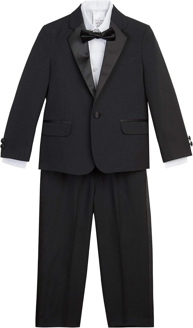 Nautica Boys' 4-Piece Tuxedo Set with Dress Shirt, Bow Tie, Jacket, and Pants - Image 1