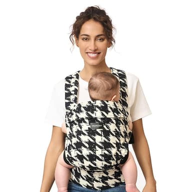 Momcozy Baby Carrier - Ergonomic, Cozy and Lightweight Carrier for 7-44lbs, Effortless to Put On, Ideal for Hands-Free Parenting, Enhanced Lumbar Support, Houndstooth - Image 1