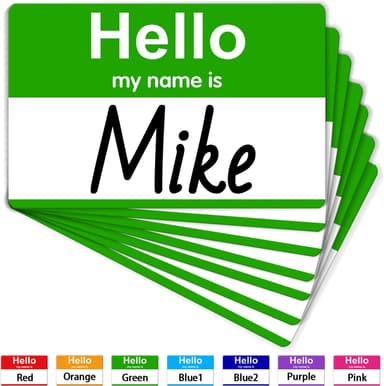 200 Pcs St. Patrick's Day Name Tags Stickers, 3.5" x 2.25" Hello My Name is Stickers, Green Name Tag, Adhesive Label Sticker for Office, Meeting, School, Teachers and Mailing - Image 2