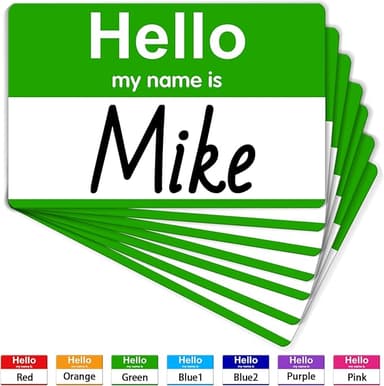 200 Pcs St. Patrick's Day Name Tags Stickers, 3.5" x 2.25" Hello My Name is Stickers, Green Name Tag, Adhesive Label Sticker for Office, Meeting, School, Teachers and Mailing - Image 1