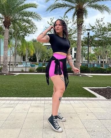 Aoxjox Short Sleeve Crop Tops for Women Classic Longline Baby Tee Workout T Shirt Top (Black, Large) - Image 2