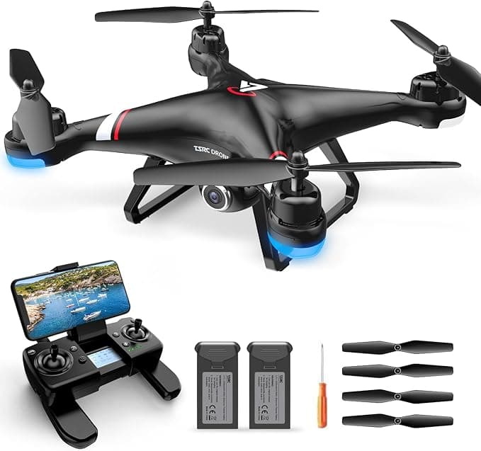 TENSSENX GPS Drone with 1080P HD Camera for Adults and Kids, 5G Transmission FPV Drone, TSRC X7 RC Quadcopter with 2 Batteries, Auto Return, Follow Me, Altitude Hold, Easy for Beginners - Image 1