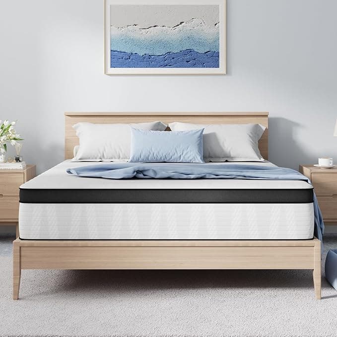 Avenco Twin Mattress, 10 Inch Medium Firm Twin Size Mattress in a Box, Hybrid Mattresses with Smarts™ Coil Pocket Springs for Motion Isolation, Strong Edge Support, CertiPUR-US Certified - Image 1