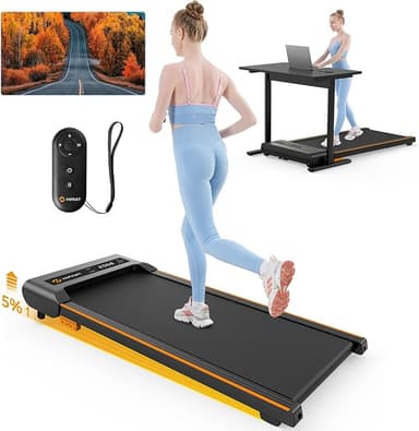 Walking Pad with Incline, Under Desk Treadmill for Home, 2.5 HP Portable Treadmills with Incline, Compact Treadmill Small Running Pad with LED Display, Remote Control - Image 1