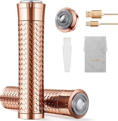Facial Hair Removal for Women, Rechargeable Hair Removal Device, Painless Face Electric Razor/Shaver for Lip, Arms, Face, Peach Fuzz (Gold - Image 2