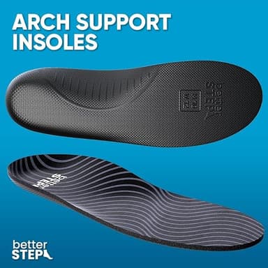 Arch Support Insoles for Women & Men Plantar Fasciitis Insoles, High Arch Support Insoles, Orthotic Pain Relief, All Day Comfort (Mens 10-10.5 | Womens 12-12.5) - Image 2