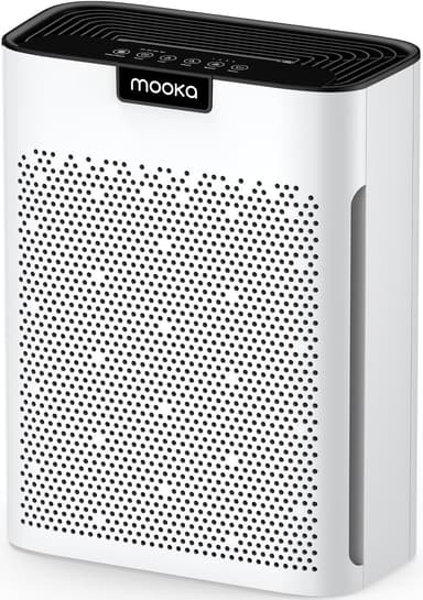 Air Purifiers for Home Large Room 2200 Ft² with Washable Filters, MOOKA H13 HEPA Air Purifier for Home Pets Bedroom with Fragrance, Air Cleaner for Smoke Dust Pollen Pets Hair Odor, KJ190L White - Image 2