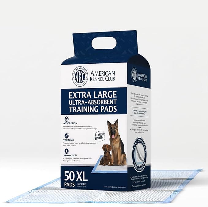 American Kennel Club Scented Puppy Training Pads with Ultra Absorbent Quick Dry Gel – 28 x 30 Pee Pads for Dogs - Fresh Scented - 50 Count, XL - Image 1
