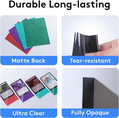 1000 PCS MTG Card Sleeves, 10 Colors Matte Card Sleeves Magic, Magic Card Sleeve, TCG Card Sleeve, Card Protectors for MTG, TCG, Baseball, Trading, Game Cards - Image 8