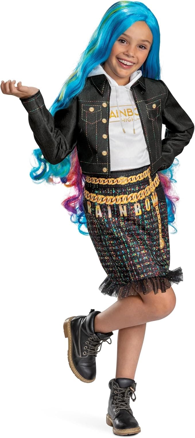 Disguise Girls Amaya Costume for Girls, Official Rainbow High Costume With Jacket and Skirt - Image 1
