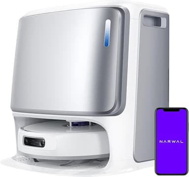 NARWAL Freo Z Ultra Robot Vacuum and Mop Combo, Dual RGB Cameras and Chips, AI Avoidance, 12000Pa Suction, Real-Time Decisions, Adaptive Hot-Water Self Wash & Self Emptying, Pet Hair, Quiet, White - Image 1
