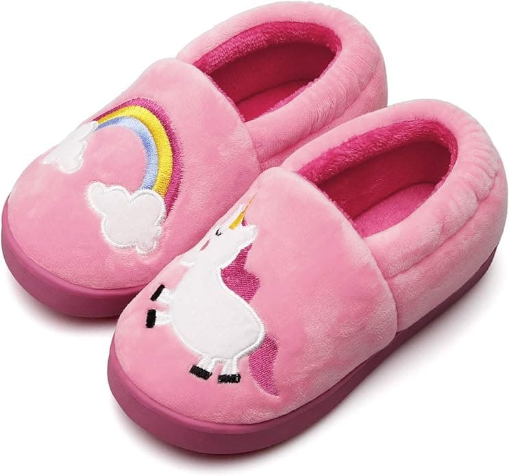Centipede Demon Plush Warm Slippers for Girls Boys Kids Toddlers Winter Fur Lined Indoor House Home Shoes - Image 1