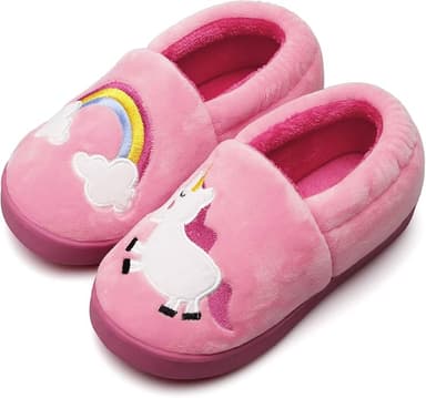 Centipede Demon Plush Warm Slippers for Girls Boys Kids Toddlers Winter Fur Lined Indoor House Home Shoes - Image 1