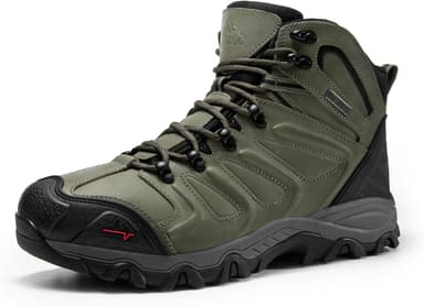 NORTIV 8 Men's Ankle High Waterproof Hiking Boots Outdoor Lightweight Shoes Trekking Trails Armadillo - Image 2