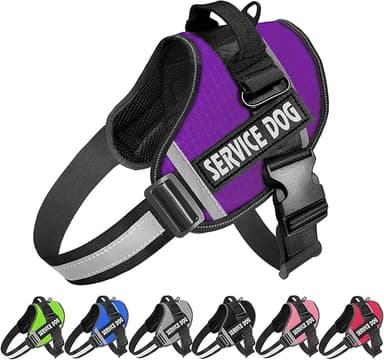 JSXD Dog Harness,No-Pull Service Dog Harness with Handle Adjustable Outdoor Pet Dog Vest 3M Reflective Nylon Material Vest for Breeds,Easy Control for Small Medium Large Dogs - Image 1