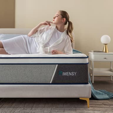 Rimensy Full Size Mattress 10 Inch Hybrid Mattress - Memory Foam & Individually Pocket Coils Springs | Pressure Relief | Motion Isolation, Edge Support | CertiPUR-US Certified | Medium Firm - Image 2