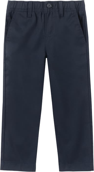 Nautica Boys School Uniform Twill Khaki Pants, Flat Front & Elasticized Waistband, Zipper Closure With Faux Button - Image 2