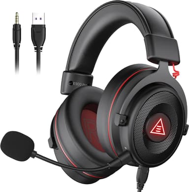 EKSA E900 Pro USB Gaming Headset for PC - Computer Headset with Detachable Noise Cancelling Mic, 7.1 Surround Sound, 50MM Driver - Headphones with Microphone for PS4/PS5, Xbox One, Laptop, Office - Image 2