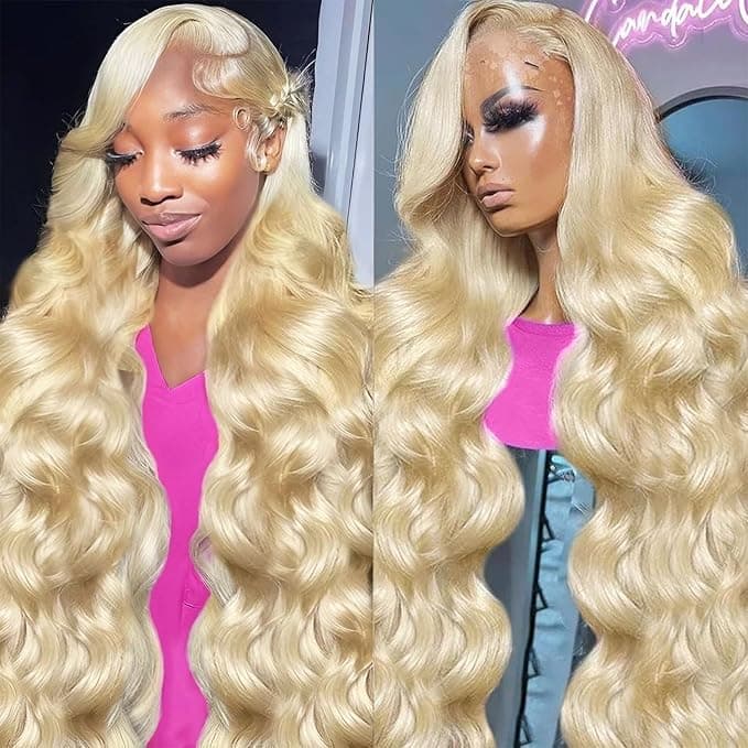 FASLEI 30 Inch 613 Lace Front Wig Human Hair 200 Density Blonde Wig Human Hair 613 Body Wave Lace Front Wigs Human Hair 13x6 HD Lace Frontal Wig Human Hair Pre Plucked with Baby Hair - Image 1