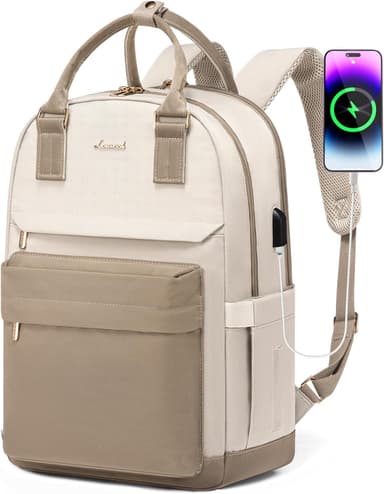 LOVEVOOK Laptop Backpack for Women 15.6 Inch,Cute Backpack Laptop Bag with USB Port,Waterproof Travel Backpack Purse Teacher Nurse Bag Fashion Computer Bag for Work - Image 2
