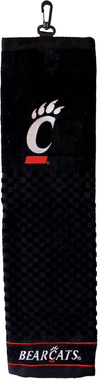 Team Golf NCAA Embroidered Golf Towel, Checkered Scrubber Design, Embroidered Logo - Image 2