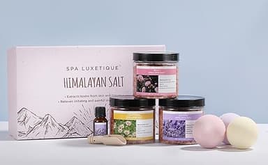 Spa Luxetique Epsom Salts for Soaking, 3.17lbs Bath Salts Gifts with Lavender, Rose, Chamomile Scent as Christmas Gifts for Woman, Spa Sets for Mom - Image 7
