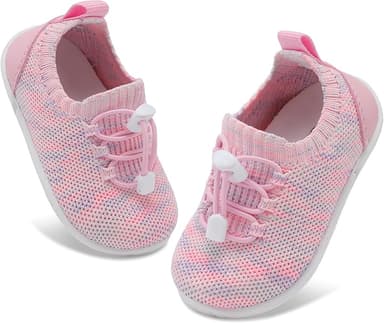 FEETCITY Baby Shoes Boys Girls First Walking Shoes Infant Sneakers Crib Shoes Breathable Lightweight Slip On Shoes - Image 1