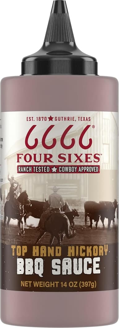 6666 Four Sixes Top Hand Hickory BBQ Sauce, 14 Ounce - Image 2