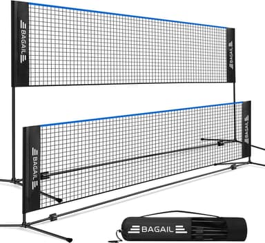 BAGAIL Badminton Net, Height Adjustable Kids Volleyball Net, Foldable Nylon Net 10 ft/14ft/17ft Wide, Tennis Net, Small Pickleball Net for Backyard Game and Indoor Outdoor Use, Easy Setup - Image 2