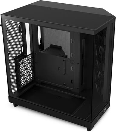 NZXT H6 Flow | CC-H61FB-01 | Compact Dual-Chamber Mid-Tower Airflow Case | Panoramic Glass Panels | High-Performance Airflow Panels | Includes 3 x 120mm Fans | Cable Management | Black - Image 1