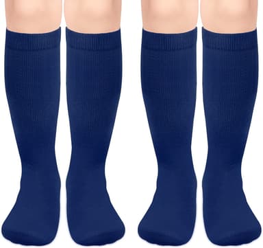 Kids Soccer Socks Toddler Soccer Socks Girls Boys Soccer Socks Kids Tube Socks with Stripes Toddler Knee High Socks - Image 2